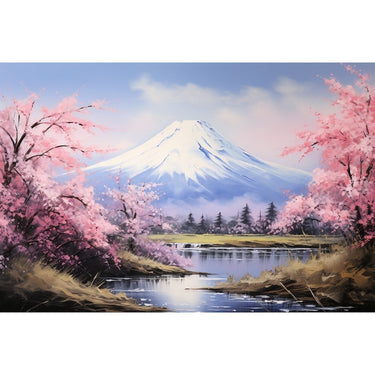 Mt Fuji Cherry Blossom Canvas